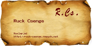 Ruck Csenge névjegykártya
